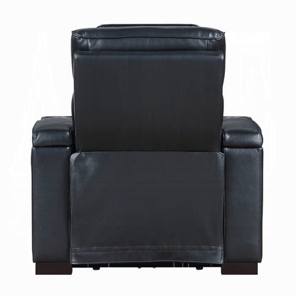 ACME Furniture - Ephron - Power Motion Recliner W/Power Headrest & LED  - Black Leather Air - LV06082 view 4