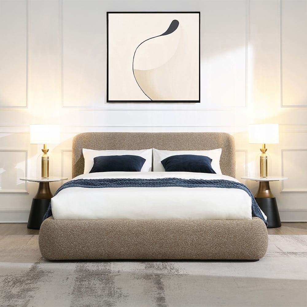 ACME Furniture - Erica - EK Bed - Dark Beige Tweed - BD05441EK view 7