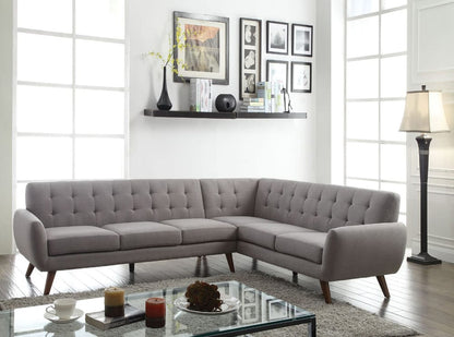 ACME Furniture - Essick - Sectional Sofa - Light Gray Linen - 52765 view 2