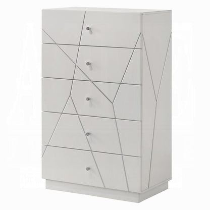 ACME Furniture - Esther - Chest -  White & Silver High Gloss - BD05886 view 1
