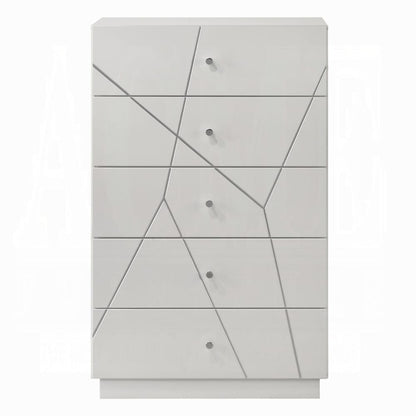 ACME Furniture - Esther - Chest -  White & Silver High Gloss - BD05886 view 2