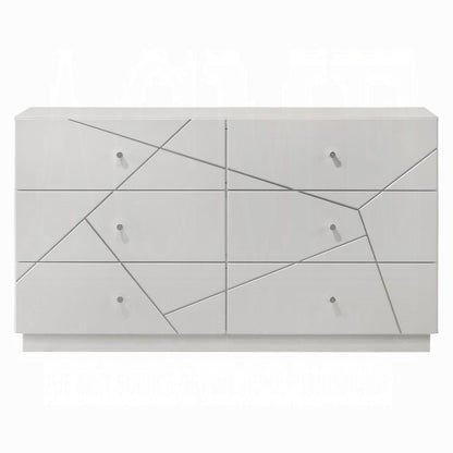 ACME Furniture - Esther - Dresser -  White & Silver High Gloss - BD05885 view 2