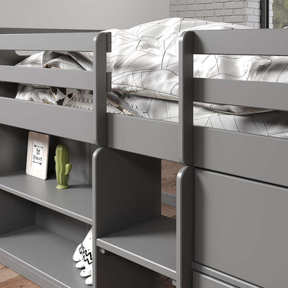 ACME Furniture - Fabiana - Twin Loft Bed w/Storage - Gray  - BD01375A view 5