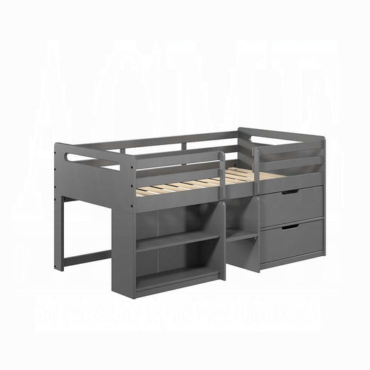 ACME Furniture - Fabiana Twin Loft Bed w/Storage - Gray - BD01375 view 2