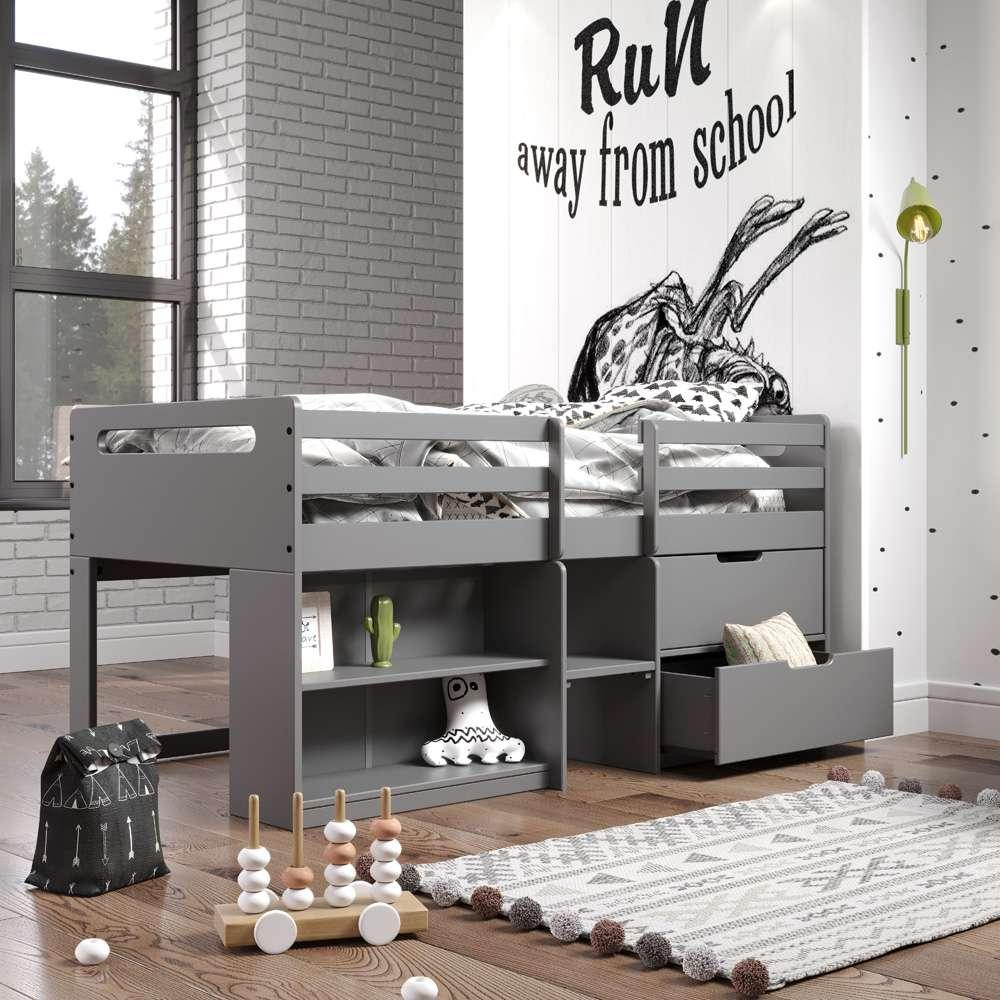 ACME Furniture - Fabiana Twin Loft Bed w/Storage - Gray - BD01375 view 5