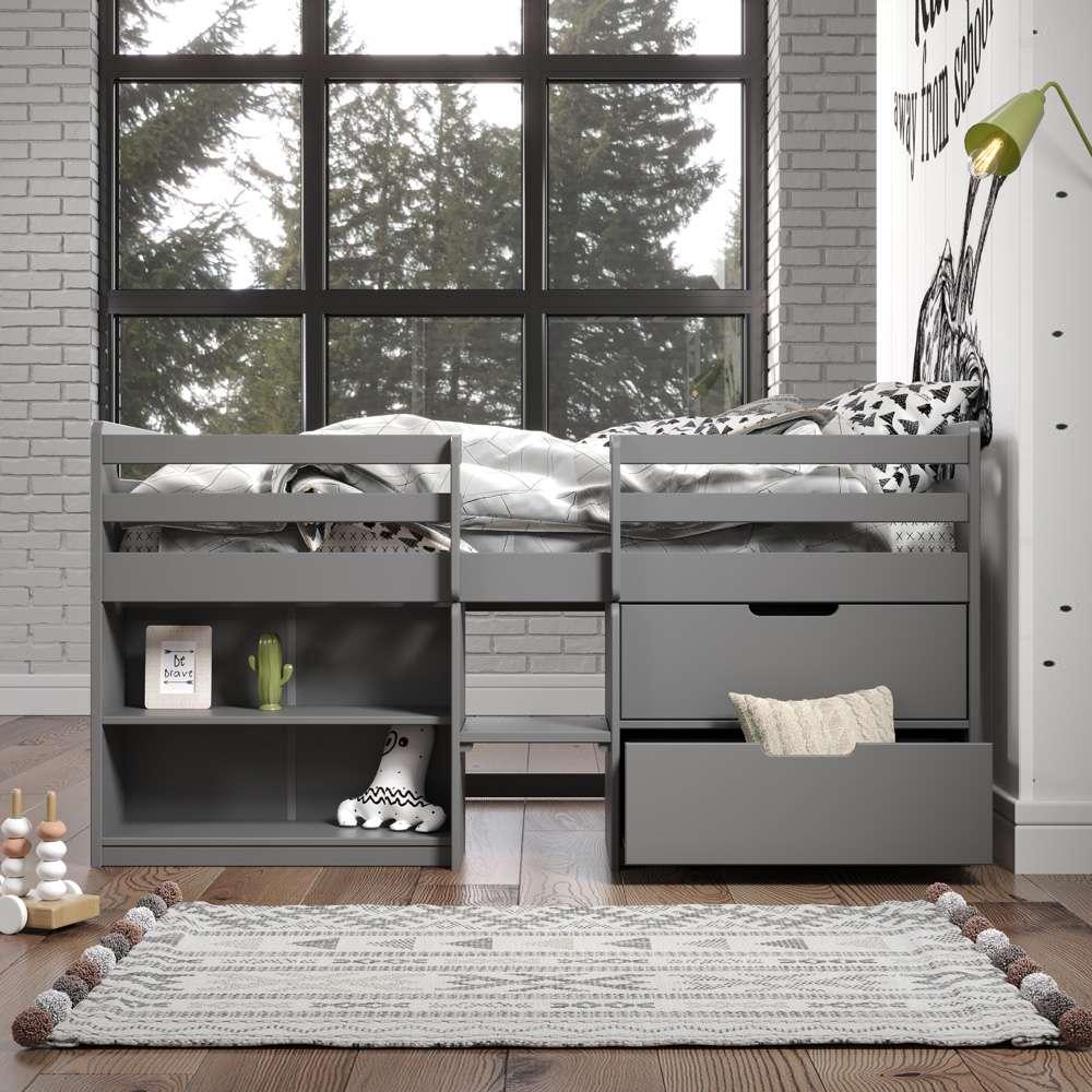 ACME Furniture - Fabiana Twin Loft Bed w/Storage - Gray - BD01375 view 6