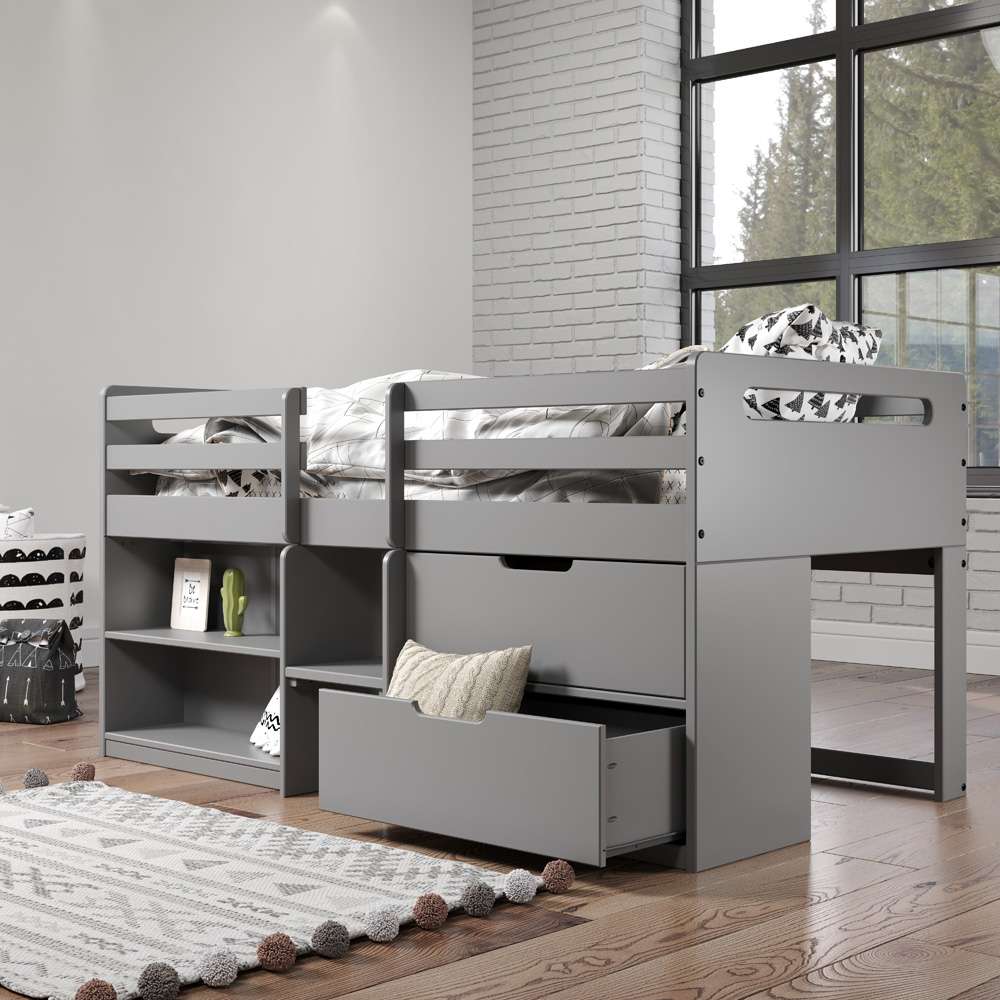 ACME Furniture - Fabiana Twin Loft Bed w/Storage - Gray - BD01375 view 7