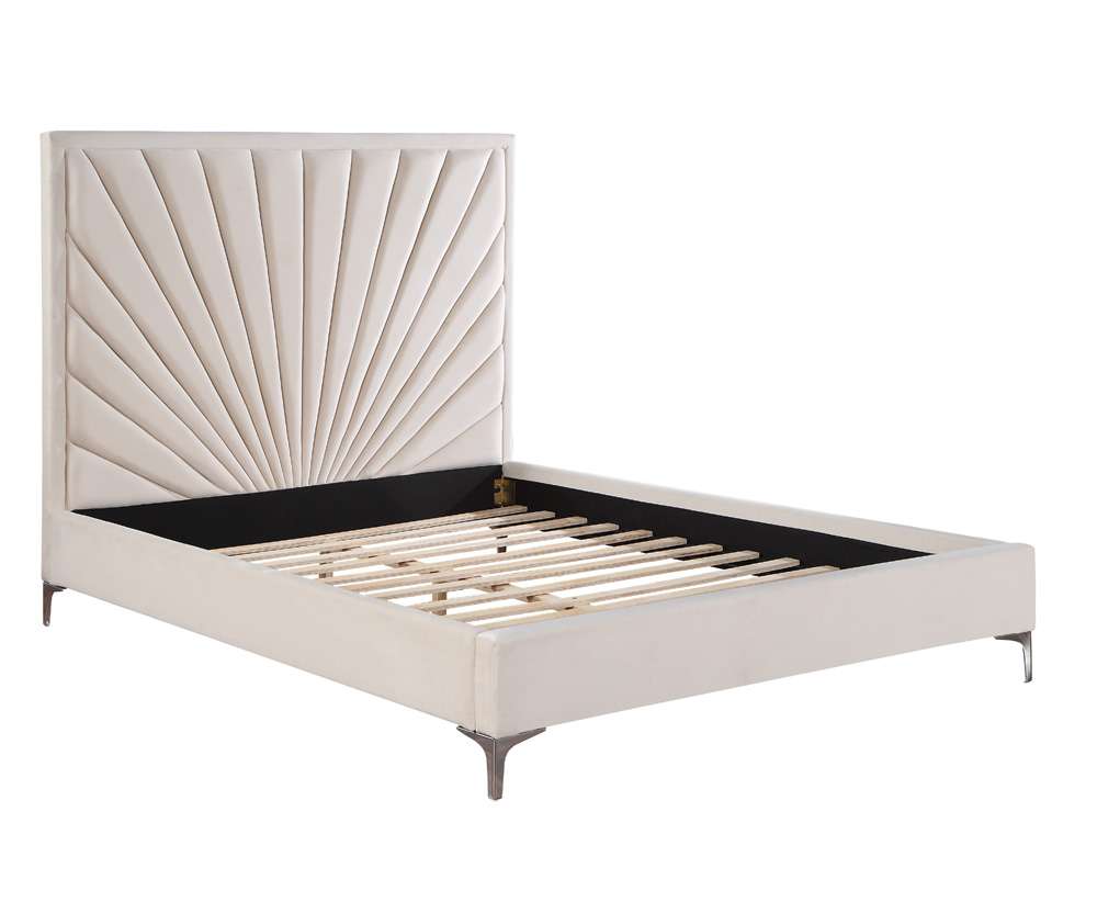 ACME Furniture - Faiz Queen Bed - Beige Velvet - BD00957Q veiw 2