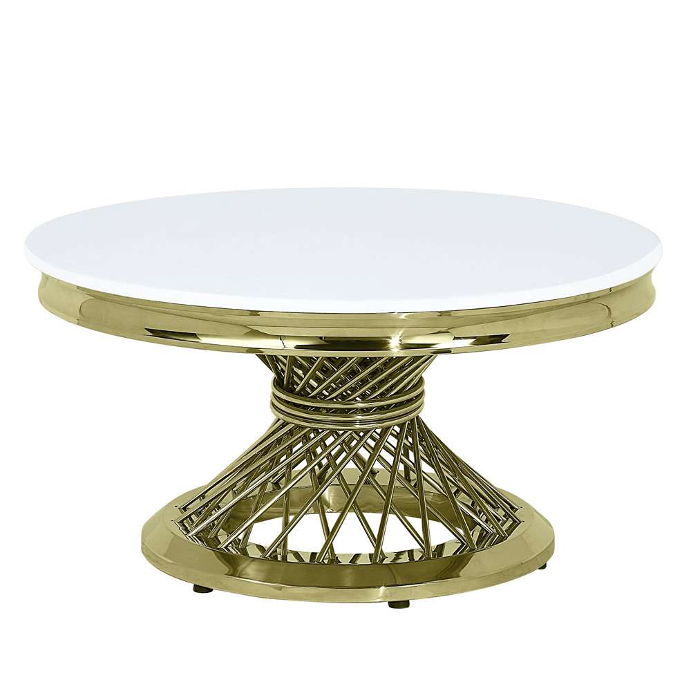 ACME Furniture - Fallon Coffee Table - Engineering Stone & Gold - LV01957 veiw 1