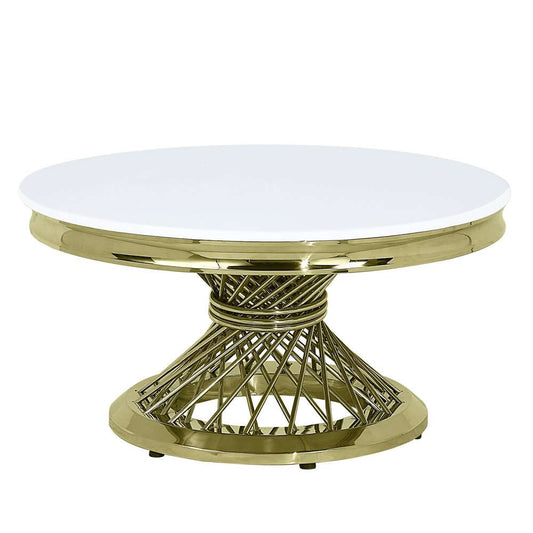ACME Furniture - Fallon Coffee Table - Engineering Stone & Gold - LV01957 veiw 1