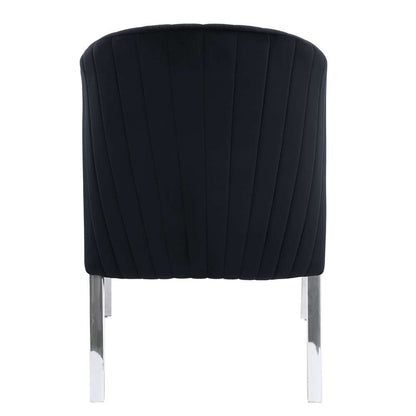 ACME Furniture - Fallon Side Chair (Set of 2) - Black Velvet & Mirrored Silver - DN01955 view 4