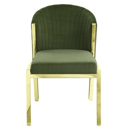 ACME Furniture - Fallon Side Chair (Set of 2) - Green Velvet & Mirrored Gold - DN01956 view 2