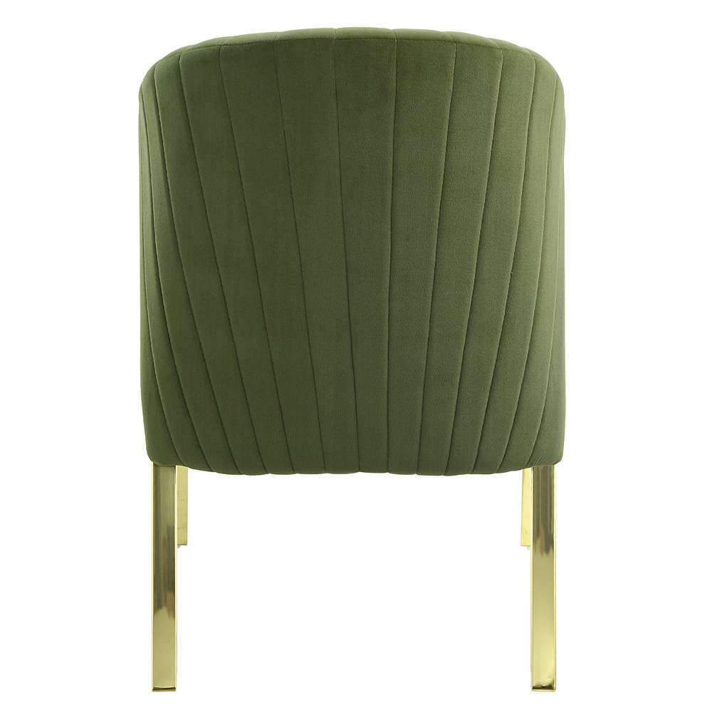 ACME Furniture - Fallon Side Chair (Set of 2) - Green Velvet & Mirrored Gold - DN01956 view 4