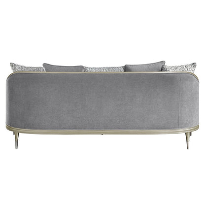 ACME Furniture - Fernando - Sofa w/5 Pillows - Gray Chenille & Champagne  - LV04820 view 3