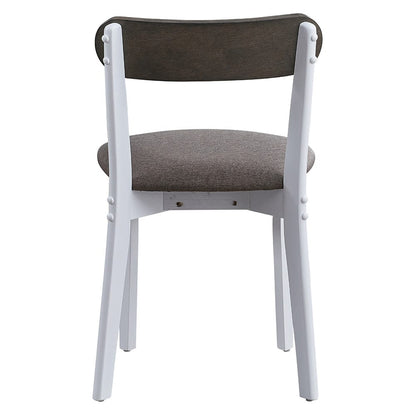 ACME Furniture - Fidelity - 5Pc Pack Dining Set - Brown Linen & White  - DN02985 view 8