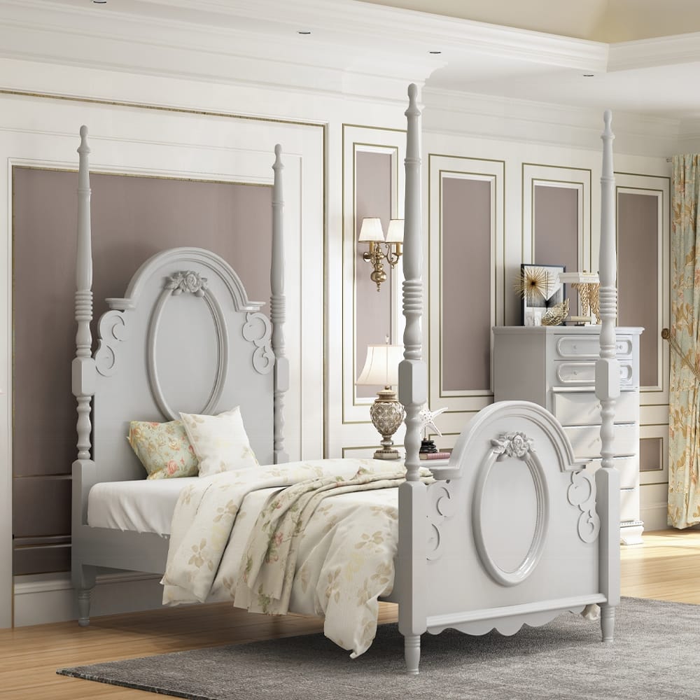 ACME Furniture - Flora Full Bed (Poster) - Gray Finish - BD02203F view 5