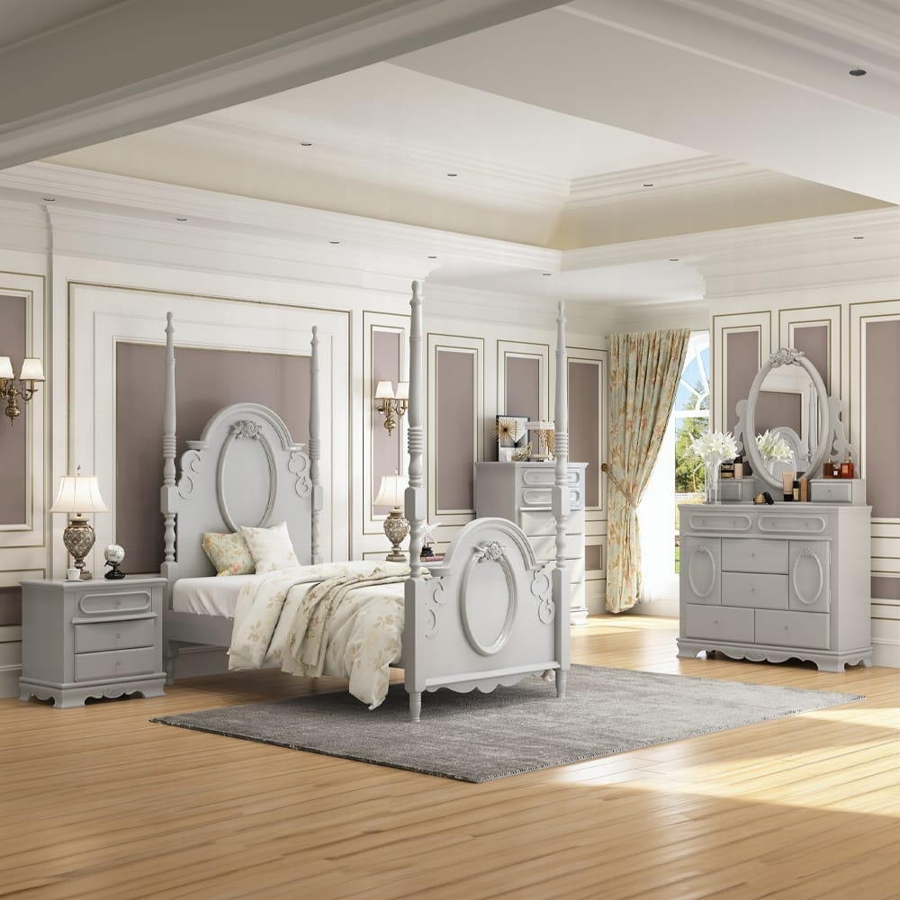 ACME Furniture - Flora Full Bed (Poster) - Gray Finish - BD02203F view 6