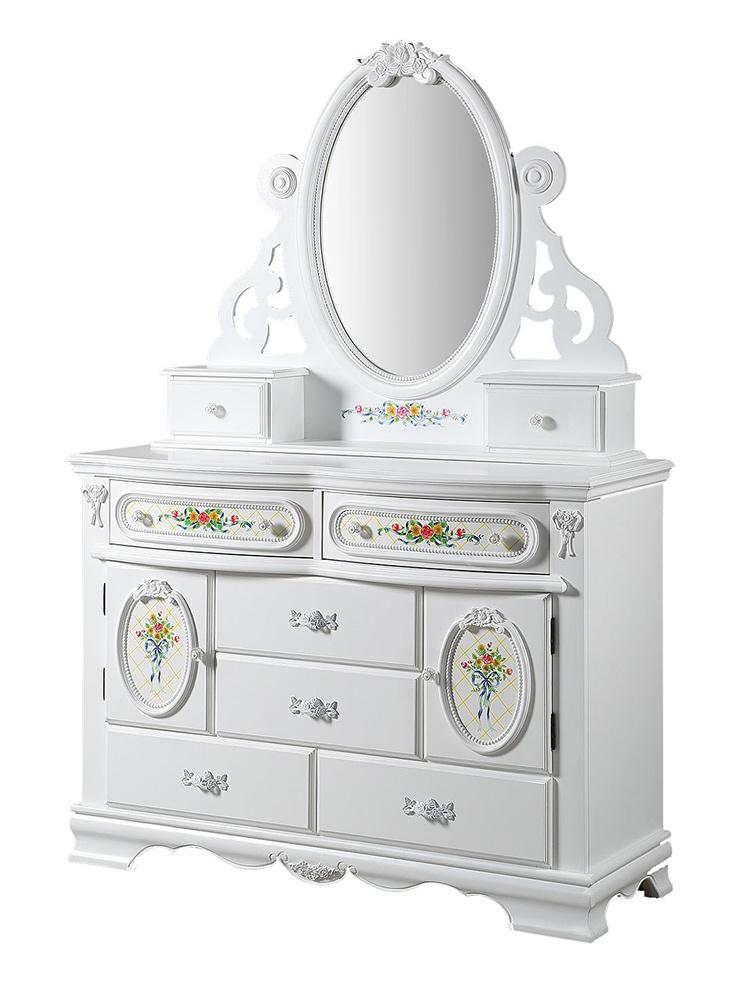 ACME Furniture - Flora Jewelry Mirror - White Finish - BD01640 veiw 5