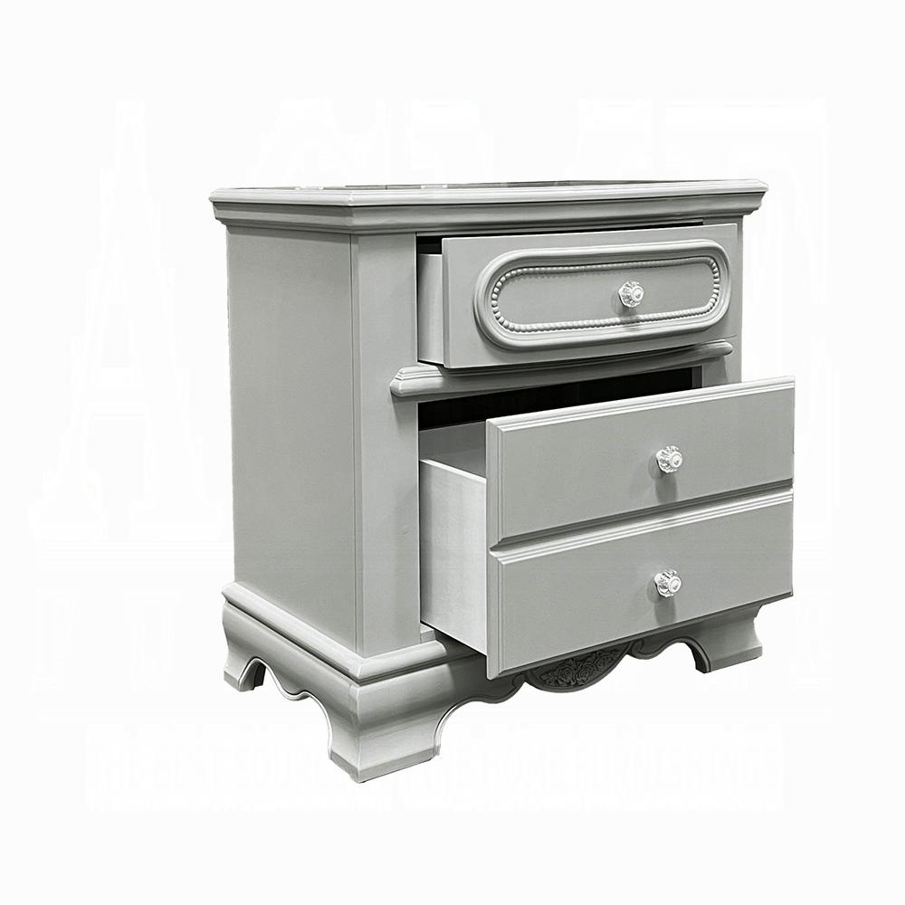 ACME Furniture - Flora Nightstand - Gray Finish - BD02205 veiw 3