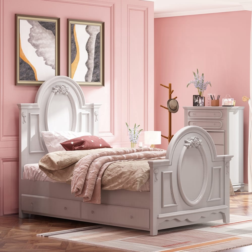 ACME Furniture - Flora Twin Bed - Gray Finish - BD02210T veiw 6