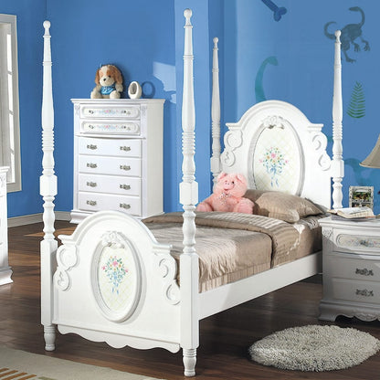 ACME Furniture - Flora Twin Bed (Poster) - White Finish - BD01638T view 2