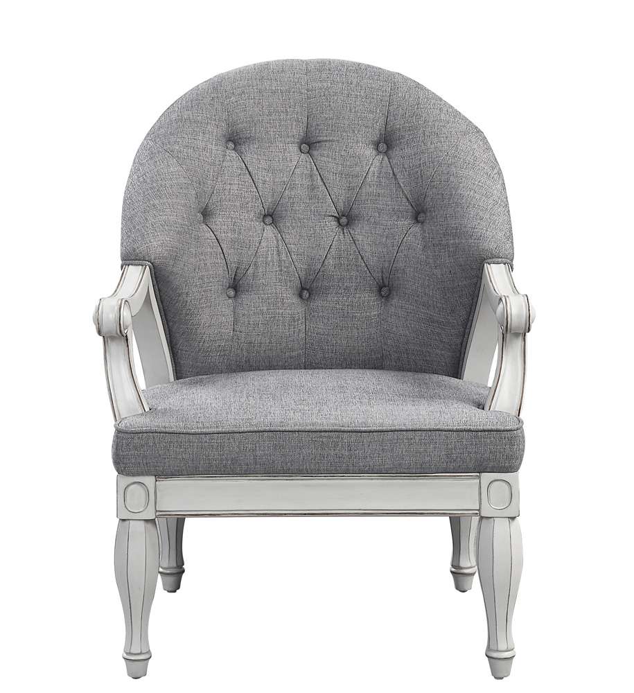 ACME Furniture - Florian Chair - Gray & Antique White - LV02121 veiw 4