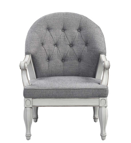 ACME Furniture - Florian Chair - Gray & Antique White - LV02121 veiw 4