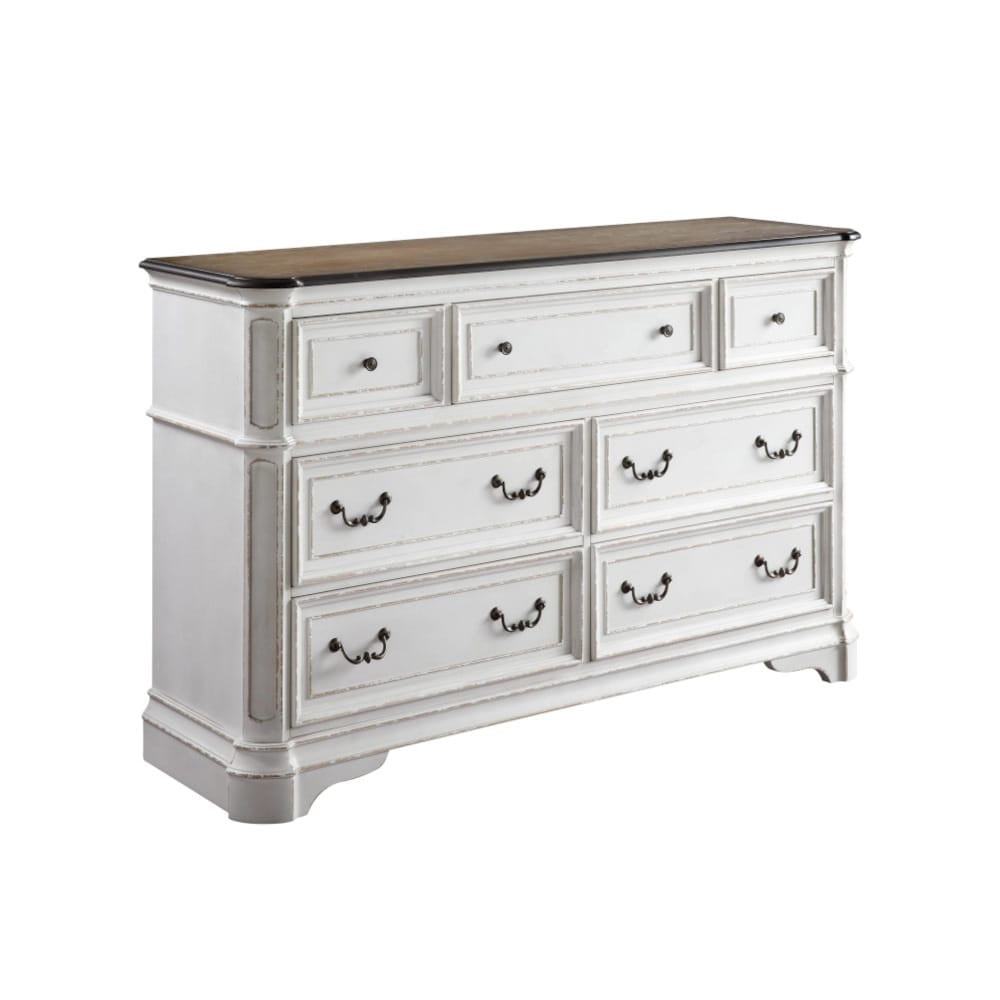 ACME Furniture - Florian - Dresser - Antique White & Oak Finish - 28725 view 1