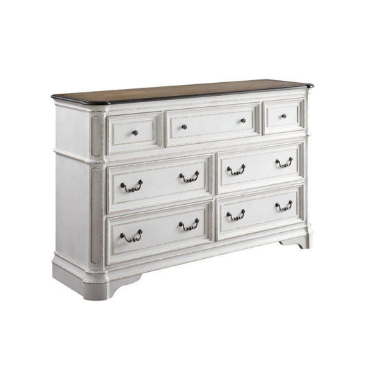 ACME Furniture - Florian - Dresser - Antique White & Oak Finish - 28725 view 1