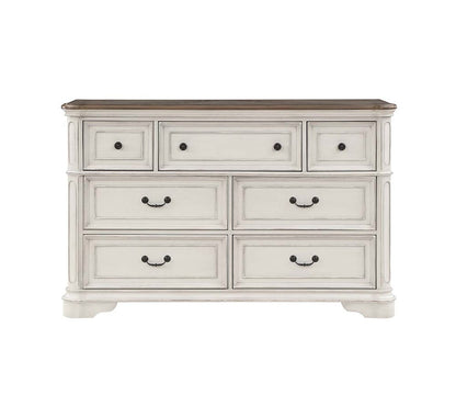 ACME Furniture - Florian - Dresser - Gray Fabric & Antique White  - BD01651 view 2