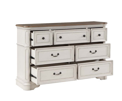 ACME Furniture - Florian - Dresser - Gray Fabric & Antique White  - BD01651 view 3