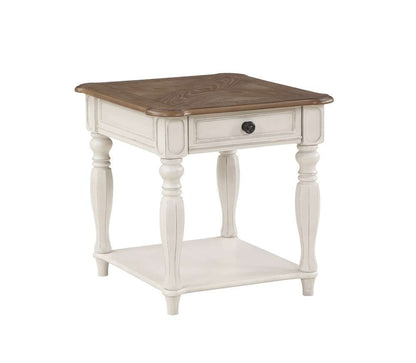ACME Furniture - Florian End Table - Oak & Antique White - LV01663 veiw 1