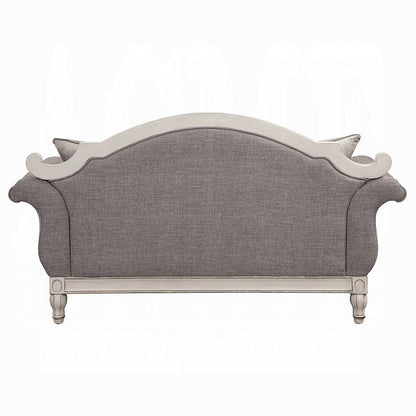 ACME Furniture - Florian Loveseat w/3 Pillows - Gray & Antique White - LV02120 view 4