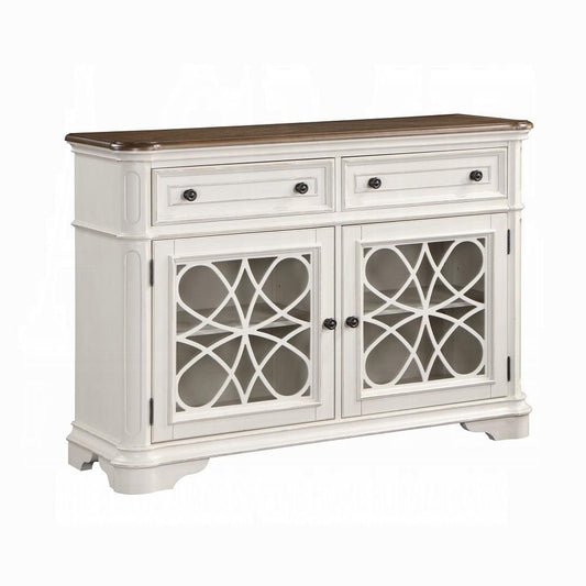 ACME Furniture - Florian Server - Oak & Antique White Finish - DN01656 veiw 1
