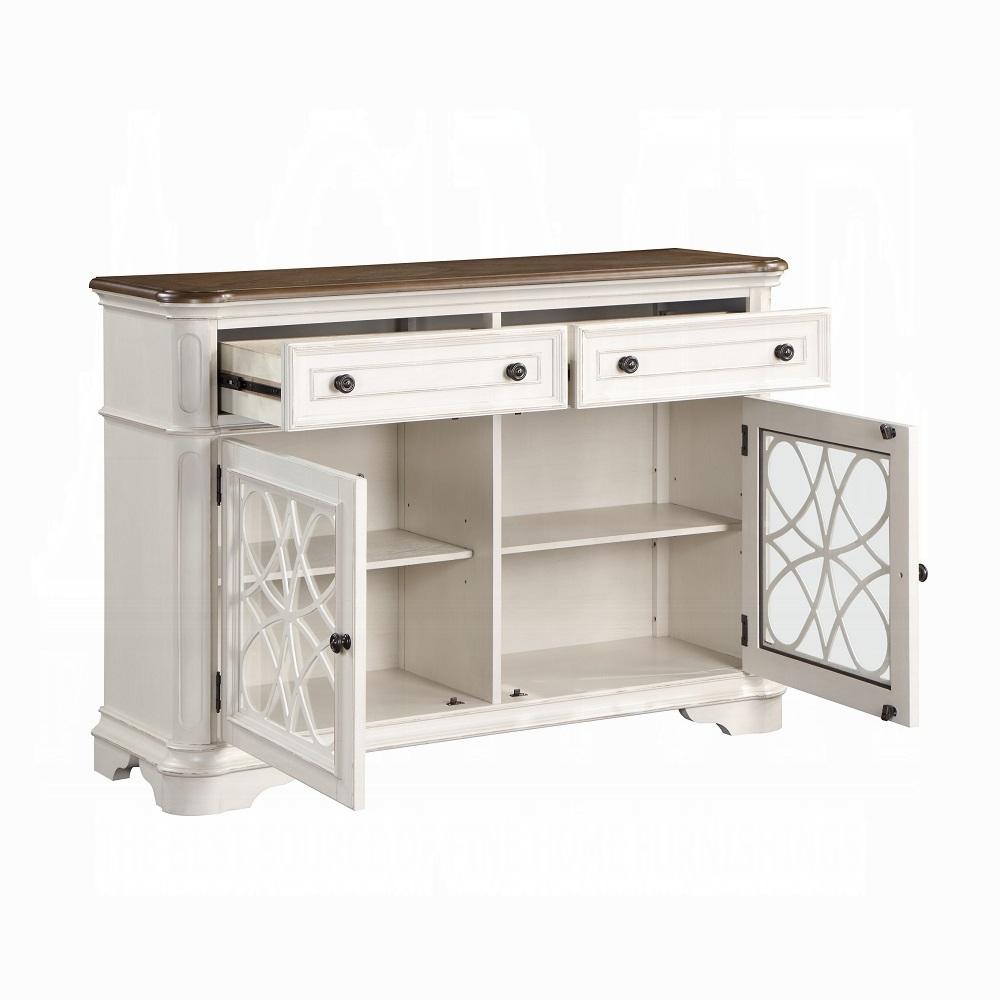 ACME Furniture - Florian Server - Oak & Antique White Finish - DN01656 veiw 3