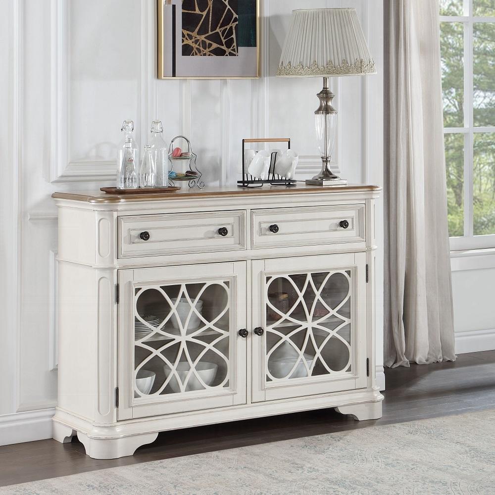 ACME Furniture - Florian Server - Oak & Antique White Finish - DN01656 veiw 4