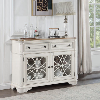 ACME Furniture - Florian Server - Oak & Antique White Finish - DN01656 veiw 4