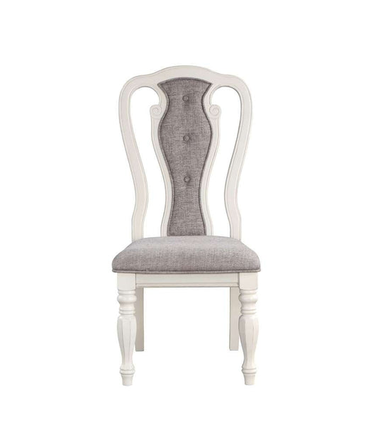 ACME Furniture - Florian Side Chair (Set of 2) - Gray & Antique White - DN01654 veiw 2
