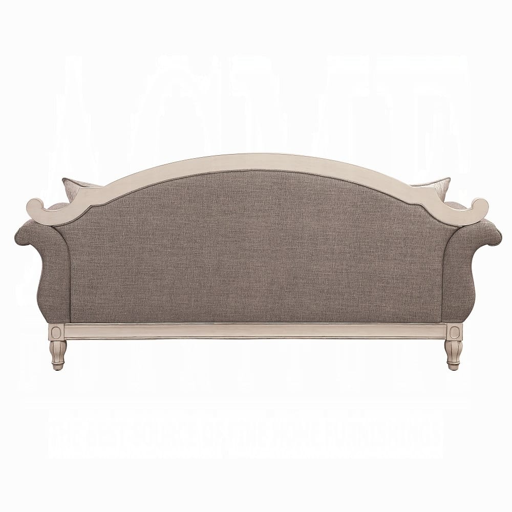 ACME Furniture - Florian Sofa w/4 Pillows - Gray & Antique White - LV02119 view 4
