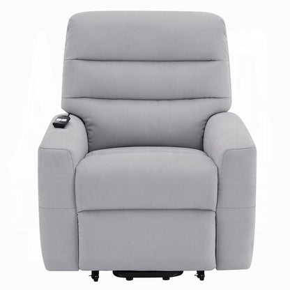 ACME Furniture - Freddie - Power Motion Recliner w/Lift - Gray Leather Aire - LV02628 view 2