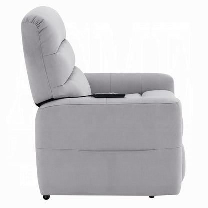 ACME Furniture - Freddie - Power Motion Recliner w/Lift - Gray Leather Aire - LV02628 view 3