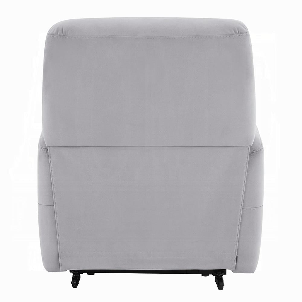 ACME Furniture - Freddie - Power Motion Recliner w/Lift - Gray Leather Aire - LV02628 view 4