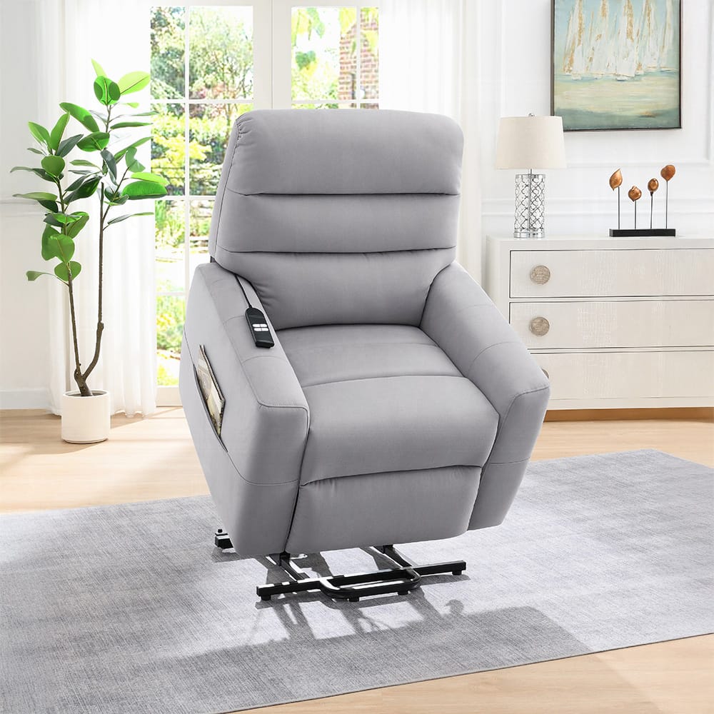 ACME Furniture - Freddie - Power Motion Recliner w/Lift - Gray Leather Aire - LV02628 view 11