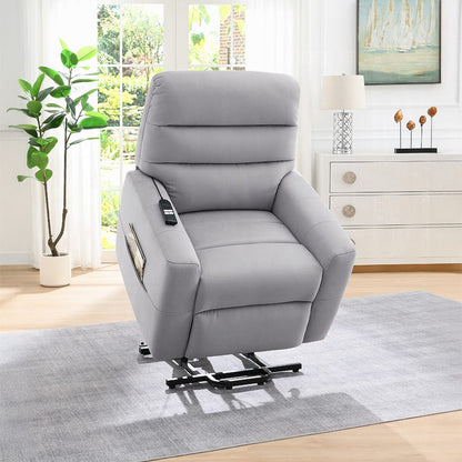 ACME Furniture - Freddie - Power Motion Recliner w/Lift - Gray Leather Aire - LV02628 view 11