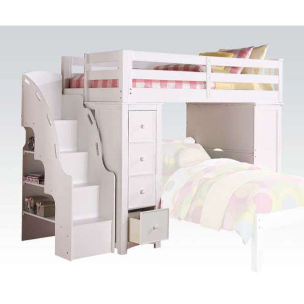 ACME Furniture - Freya Loft Bed w/Bookcase Ladder - 37145 view 2