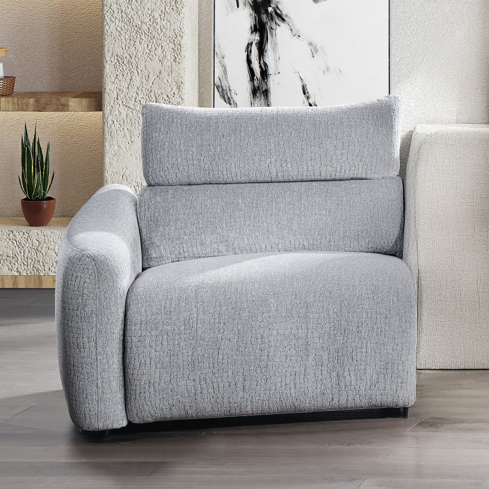 ACME Furniture - Fullar - Modular Power Motion Recliner - Light Gary Chenille - LV03310 view 1