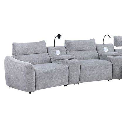 ACME Furniture - Fullar - Modular Power Motion Recliner - Light Gary Chenille - LV03310 view 2