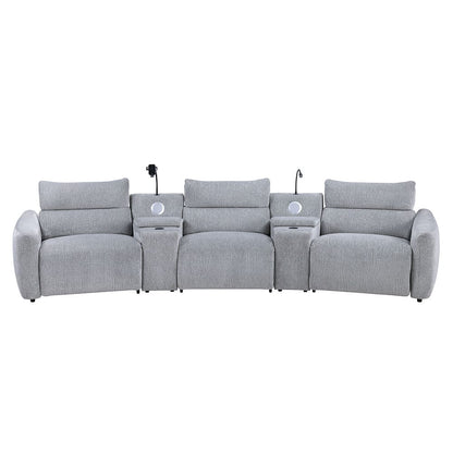 ACME Furniture - Fullar - Modular Power Motion Recliner - Light Gary Chenille - LV03314 view 7