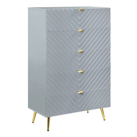 ACME Furniture - Gaines - Chest - Gray High Gloss Finish - BD01044A view 1