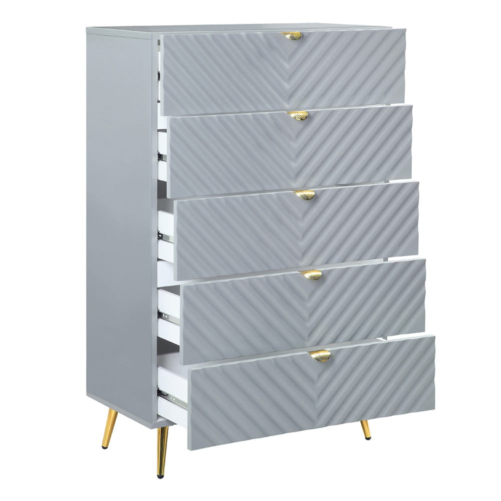 ACME Furniture - Gaines - Chest - Gray High Gloss Finish - BD01044A view 3